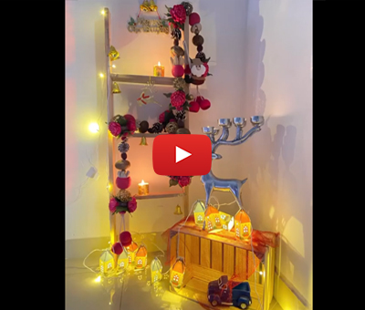 DIY Christmas Ladder by using Miles Staple Gun