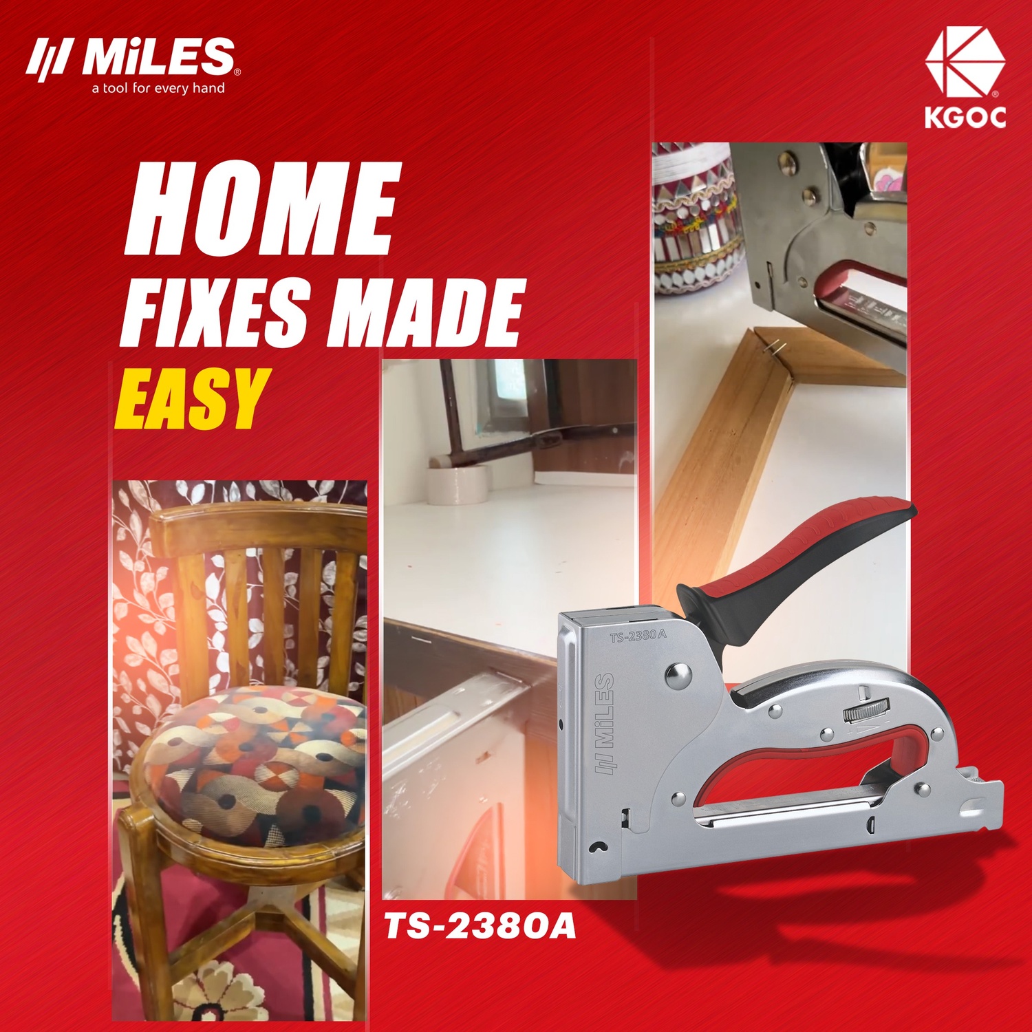 Home Fixes Made Easy: 3 Quick DIY Repairs Using a Miles Gun Tacker